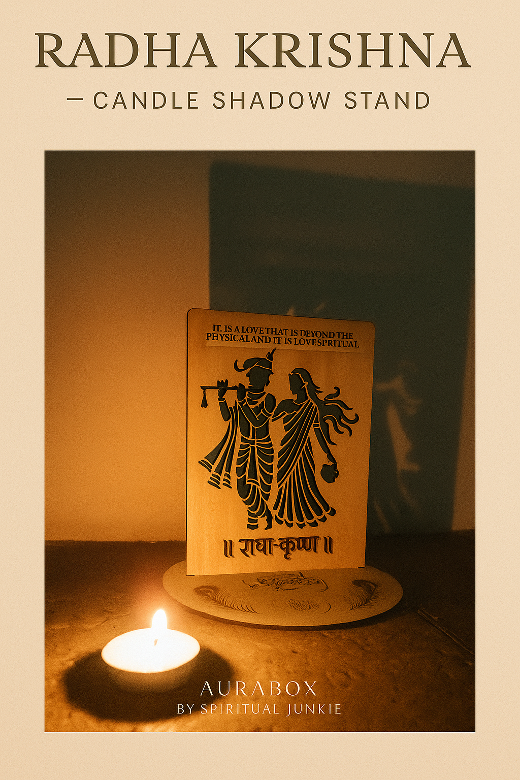Radha Krishna Candle Shadow Stand