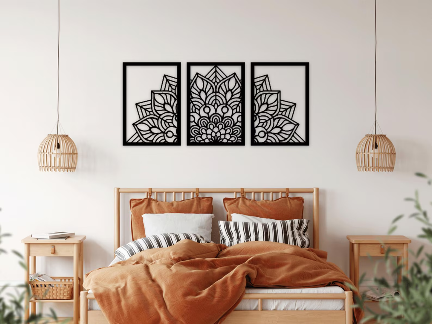 Mandala Triptych Wall Decor