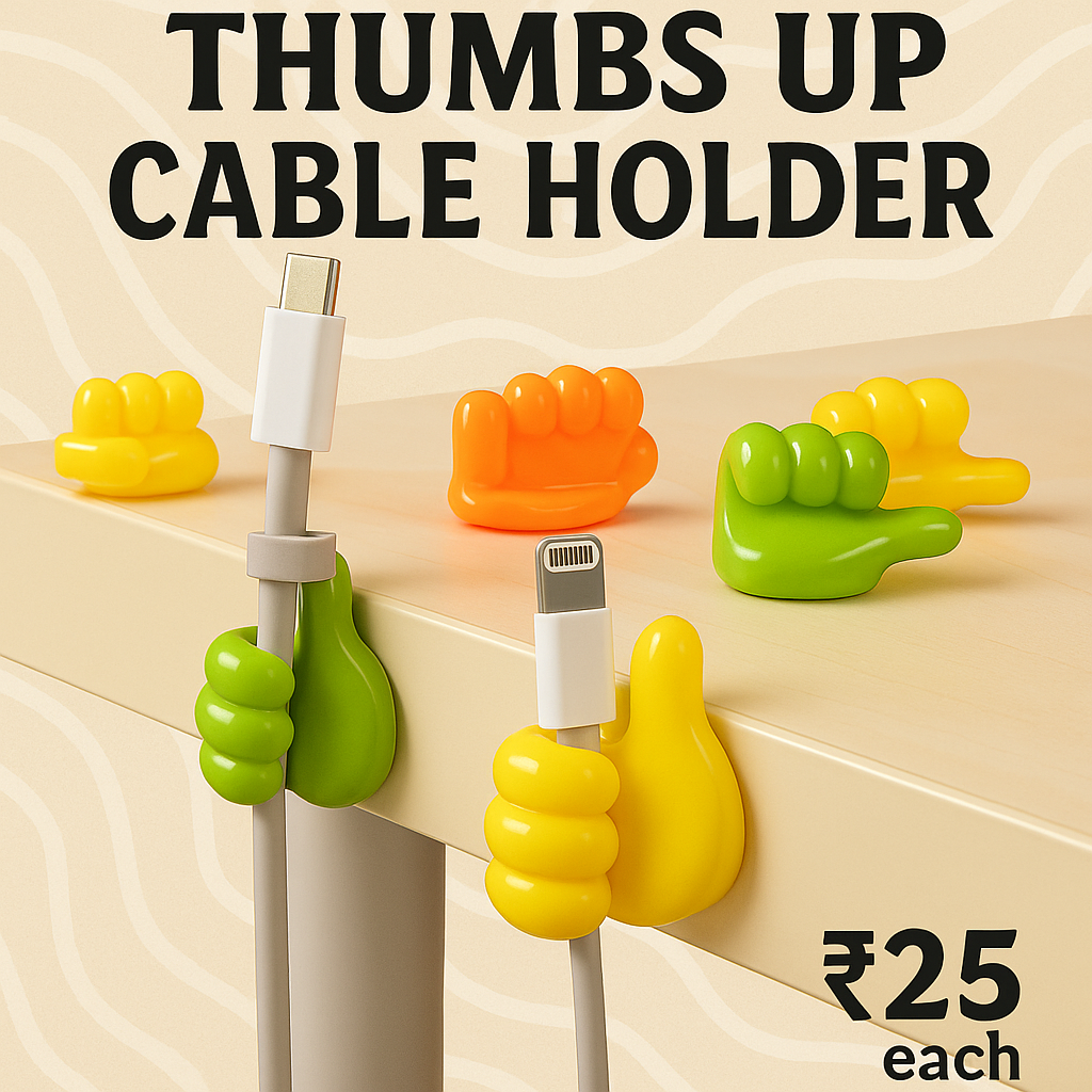 Thumbs Up Cable Holder