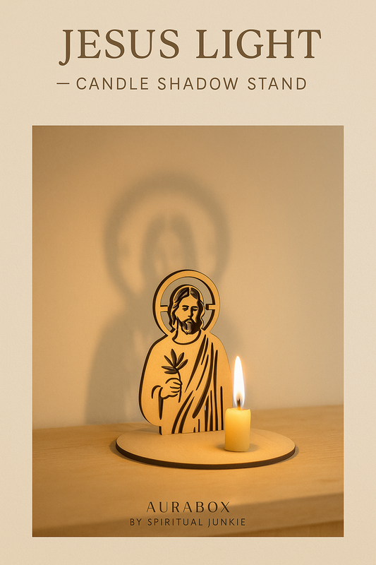 Jesus Light Candle Shadow Stand