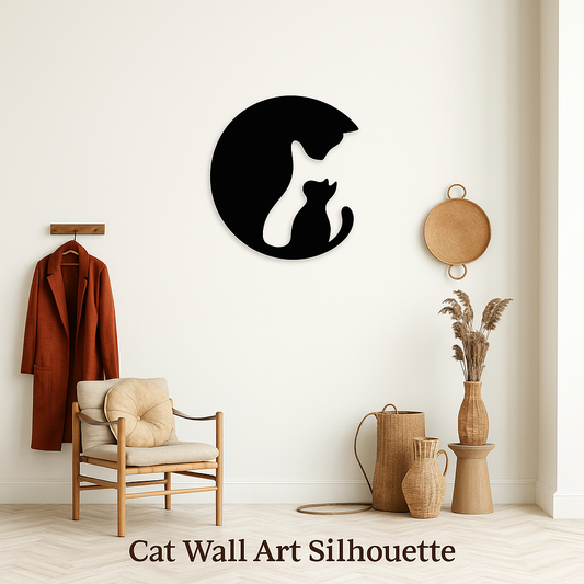 Cat Wall Art Silhouette