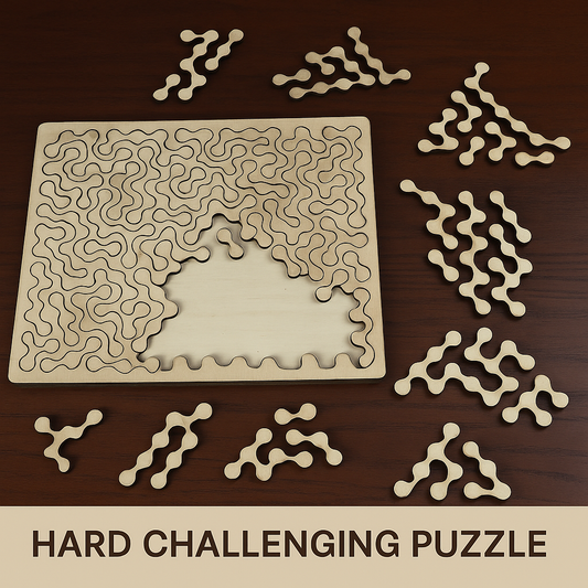 Challenging Mind Puzzle – Fractal Wood Series