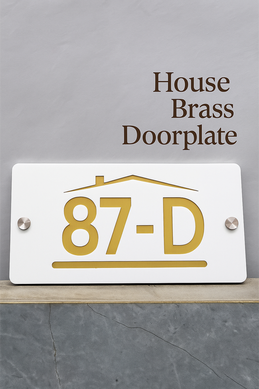 House Brass Inspired Doorplate