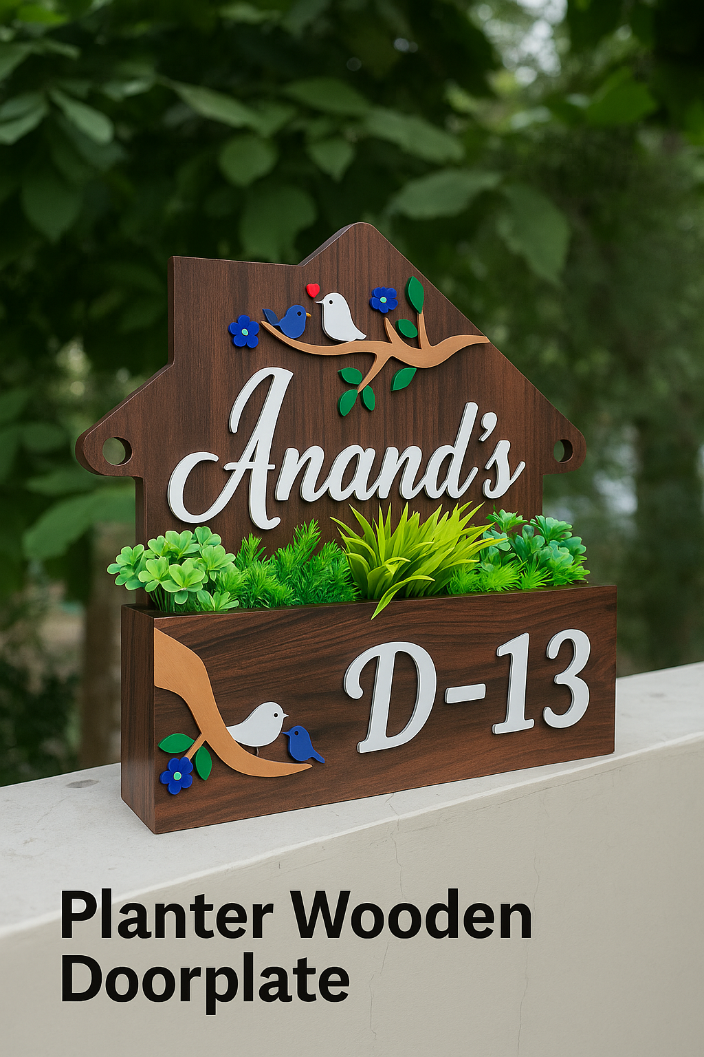 Planter Wooden Doorplate