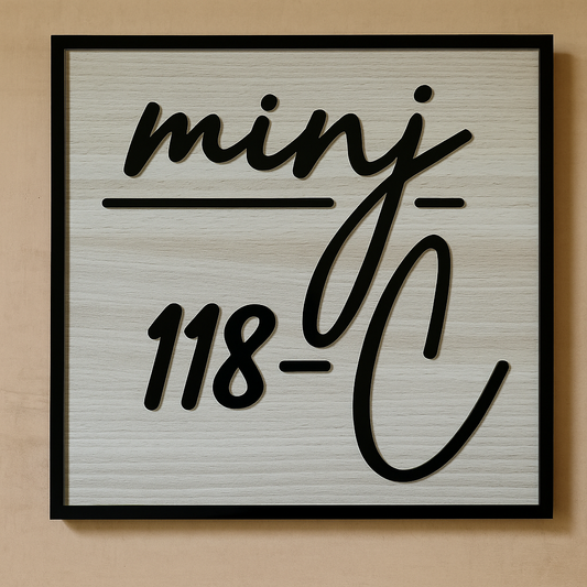 Acrylic + Wooden Doorplate