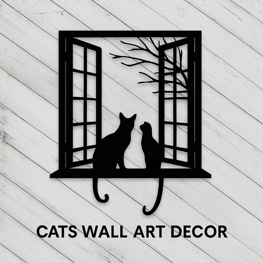 Cats Wall Art Decor – Laser Silhouette