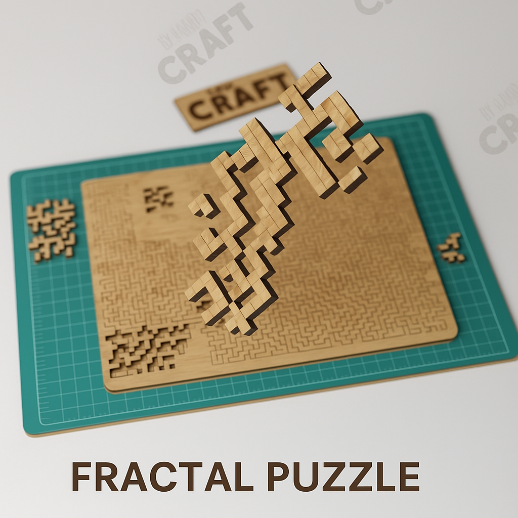 Challenging Mind Puzzle – Fractal Wood Series