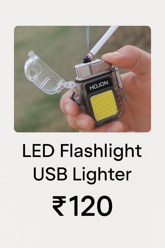USB Plasma Arc Lighter with Flashlight