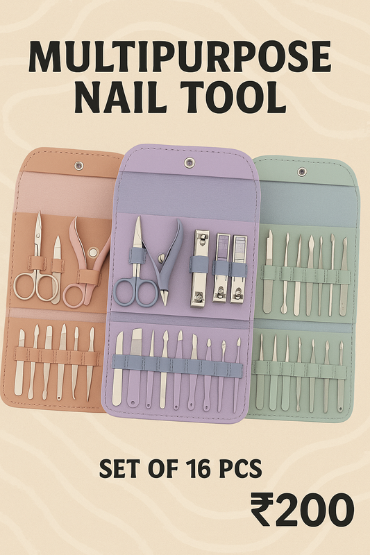 Multipurpose Nail Tool – Set of 16 pcs
